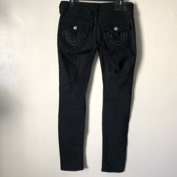True Religion Distressed Black Skinny Jeans - Picture 5 of 9